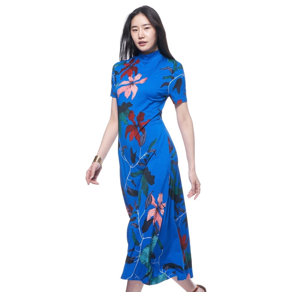 The Kit Lola Dress Azure Upstate Florals - S - Picture 2 of 4